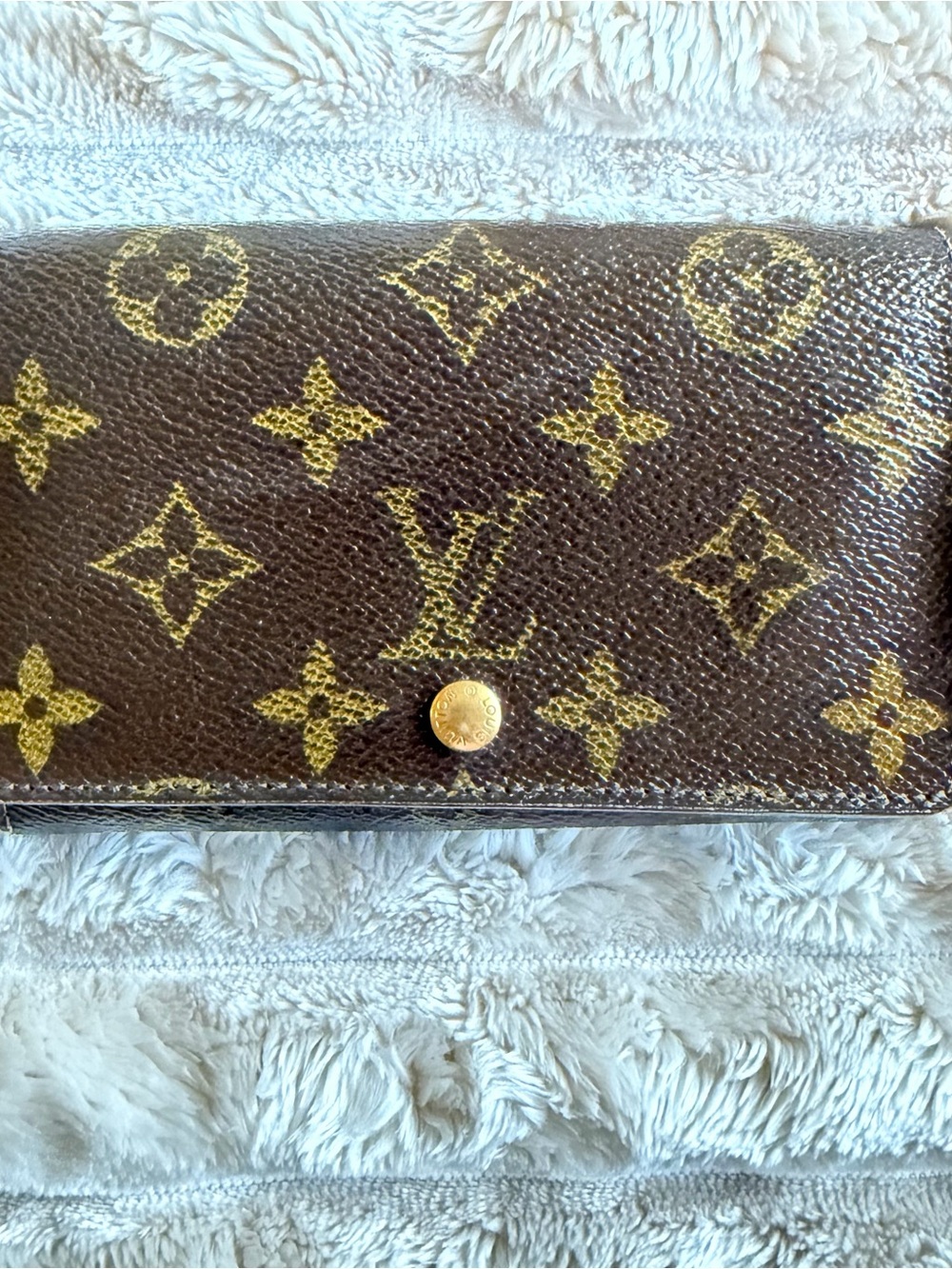 Louis Vuitton Monogram Porte Monnaie Billets Tresor Wallet Brown